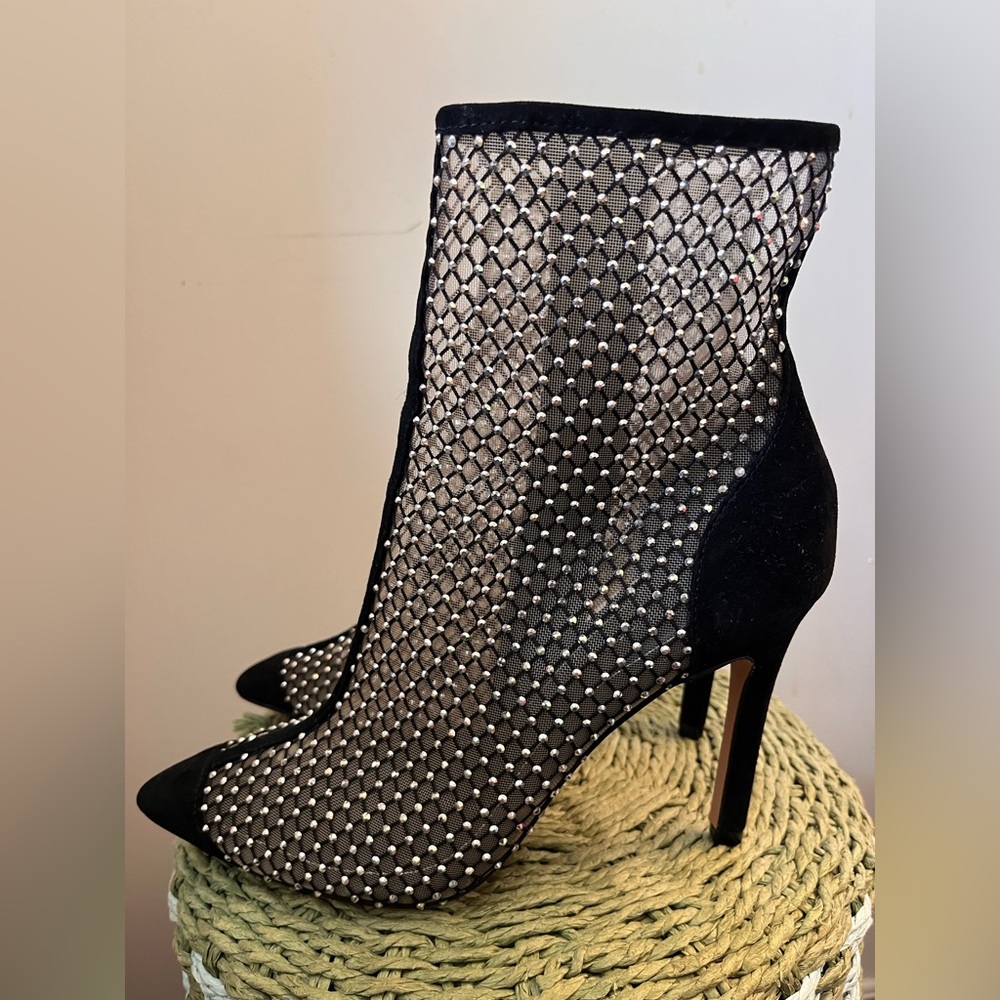 Ted Baker Junapah crystal mesh high heel ankle boots - Size 38